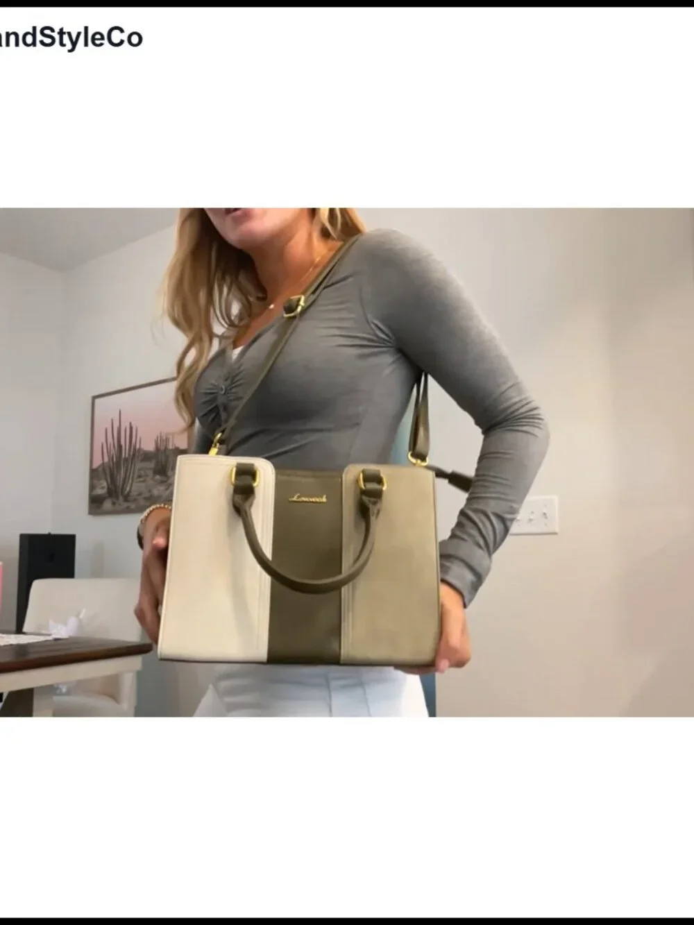 Vintage Leather Satchel Shoulder Bag Top Handle Crossbody Purse